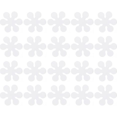 20 autocollants pour baignoire, forme flocon de neige, transparents, antidérapants, auto-adhésifs, salle de bain et piscine (1/5)