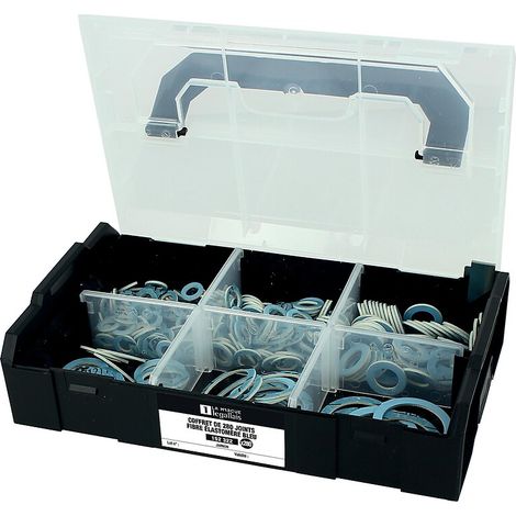 Joints fibre élastomère bleu Jarnon en coffret L-BOXX de 280 joints - NORD PICARDIE JOINTS (1/2)