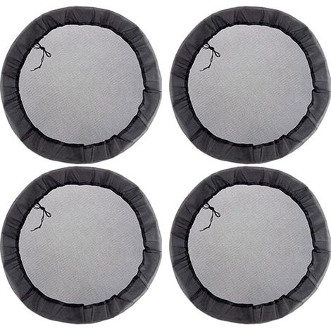 80cm Housse en maille pour baril de pluie, filet avec cordon de serrage pour seau de collecte d'eau ,Housse de barils de pluie anti-poussière pour cour, porches extérieurs, pelouses, jardins(4 article (1/5)