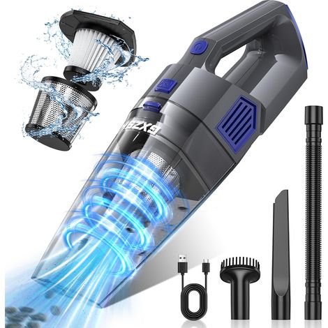 Aspirateur Portable Sans Fil - 15000 Pa - Batterie 6000 mAh - Filtre HEPA Lavable - 520 ml - Pour Voiture Bureau Maison Animaux - 1 Pièce (1/5)