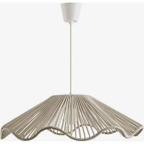 Lampada a sospensione da esterno in ferro e corda intrecciata Kirinda SKLUM            