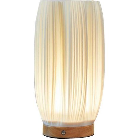 Vintage gestreifte Nachttischlampe, kleines vasenförmiges Nachtlicht, wiederaufladbar, sanfter Brise-Effekt D (1/5)