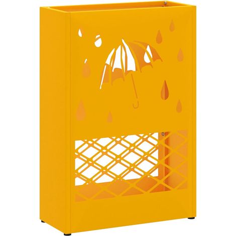 Porte-parapluie jaune moutarde 28 x 12 x 41 cm Métal CFW585141 (1/5)