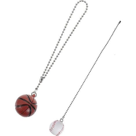 Rallonge de chaînette pour ventilateur de plafond avec pendentif en forme de ballon de basket (lot de 2) (1/5)