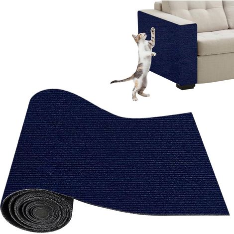 1 Tapis Griffoir Adhésif Pour Chat, Protection Canapé Anti-Griffe, Tissu Non Tissé Bleu 30x100 Cm, Meubles