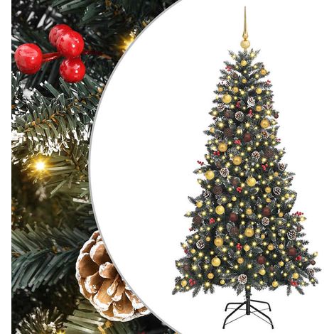 Künstlicher Weihnachtsbaum Grün 210 cm PVC, Plastik und Stahl vidaXL (1/5)