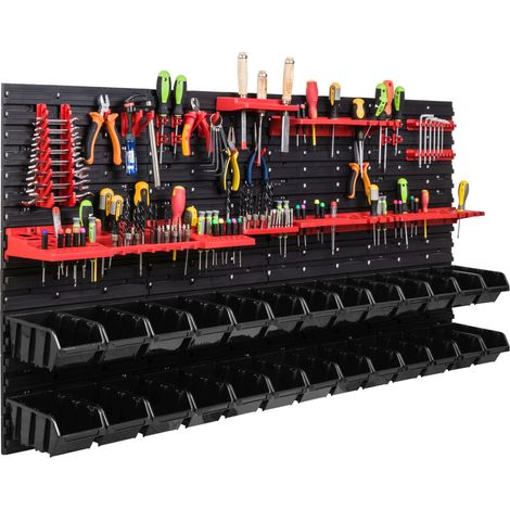 Tablero de herramientas para taller de 156x78 cm + 26 bandejas (1/5)