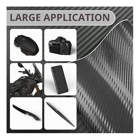 Black 3D Carbon Film 150 x 30 cm Vinyl Car Sticker (1/5)