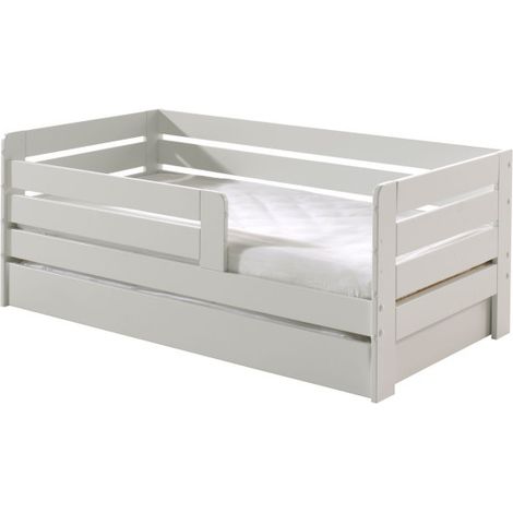 Lit Enfant, Sommier & Tiroir "Toddler" 70x140cm Blanc (1/5)