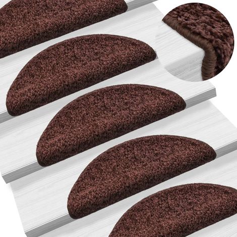 FIMEI Tapis d'escalier 15 pcs Marron 56 x 20 cm (1/5)
