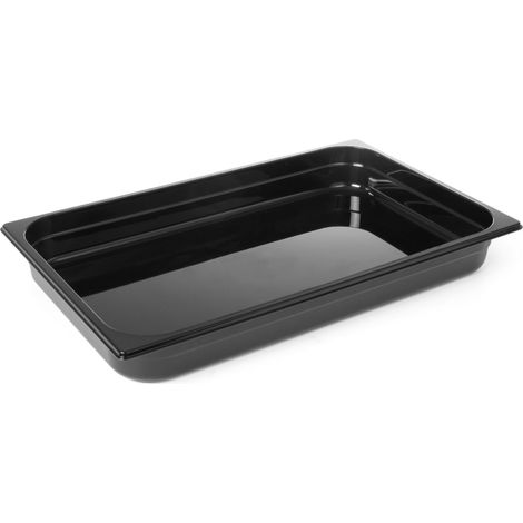 Bac gastronorme GN 1/1 en polycarbonate noir 530x325x150mm 21L Hendi 862216