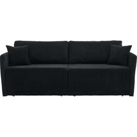 Schlafsofa aus schwarzem Stoff, wandelbar, moderner minimalistischer Stil MODENUIT (1/5)