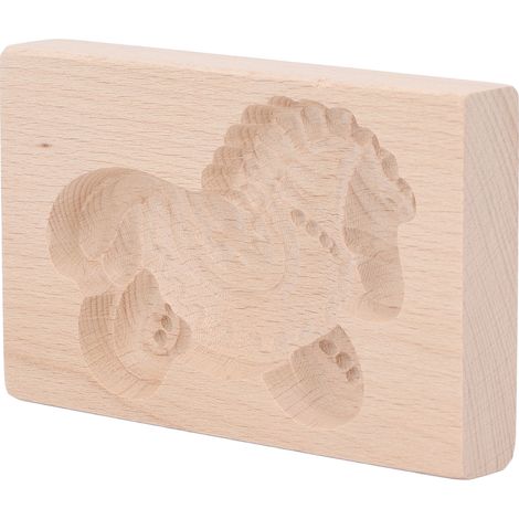 Moule à biscuits animal, joli tampon en bois coloré pour biscuits, démoulage facile et lisse, style cheval de Troie (1/5)