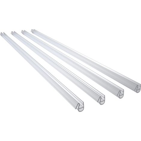 4 Pezzi Guarnizione Sottoporta (Modello-3) per box doccia lunga 90 cm per vetro da 5-6 mm Coda Morbida larga 12 mm Tagliabile