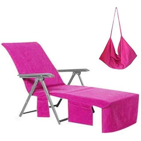 Housse de chaise longue en microfibre, serviette de plage, housse de chaise longue de piscine (1/3)