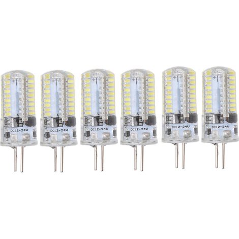 Ampoules LED GY6.35 5W AC 12V, blanc chaud 2700 à 3000K 6000 6500K 500LM 72LED, lumière pure pour la maison et le bureau, 6 pièces