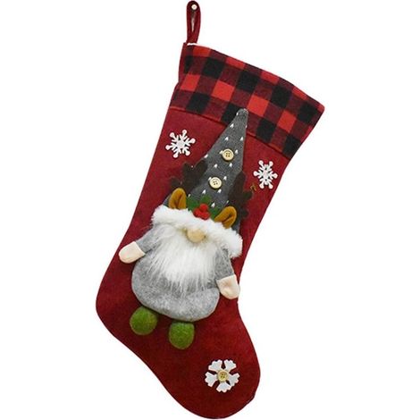 Chaussette de Noël suspendue près de la cheminée, style Noël 3 (1/5)