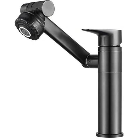 Mitigeur pour vasque - laiton - noir - pour vasque et lavabo (1/5)