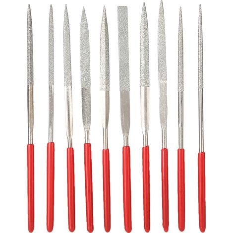 10 pièces limes à bois acier pour bricolage, artisanat et menuiserie - Set de mini limes aiguilles (1/5)