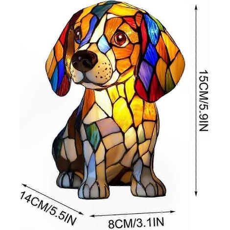 Lampe de nuit chien décoratif pour chambre, veilleuse artistique ambiance cosy, éclairage doux original, parfaite pour salon ou chevet (1/2)