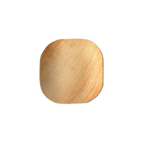 Assiette en feuille de palmier 10 x 10 x 1,5 cm 25 pièces (1/3)