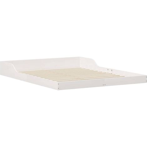 Lit double,Lit adulte,Cadre de lit Blanc 140 x 220 cm Bois massif en pin CFW9816796 (1/5)