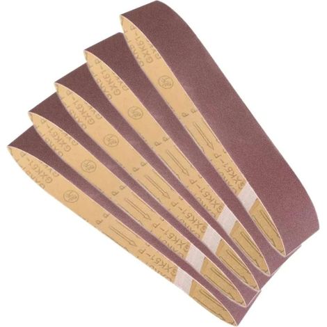 Kit de 5 rubans abrasifs 762x25 mm grain 100 Scheppach