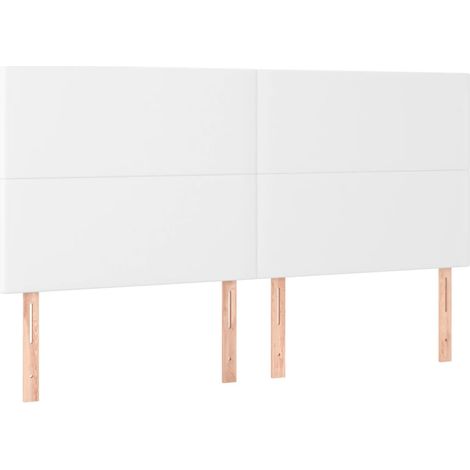 Maison Exclusive - Cabecero de cama blanco 180x5x118/128 cm piel