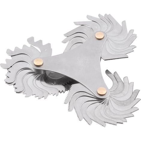 Calibro per filettature facile da usare e di ampia applicazione, calibro per la misurazione di filettature in acciaio inossidabile, calibro per utensili fai da te (Pure American (51 pezzi)) (1/5)