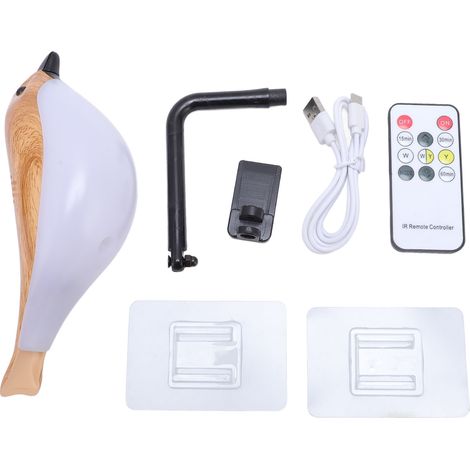 Lampe de bureau oiseau, chargement USB, effet sonore, 3 couleurs de température, gradation continue, veilleuse de chevet pour salon et chambre à coucher