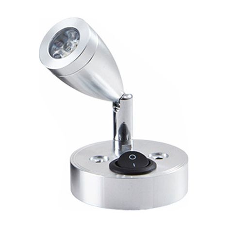 Lampada da lettura a LED da 3W con interruttore regolabile, luce calda, per interni di camper - 9,7 mm x 6 mm x 6 mm (1/5)