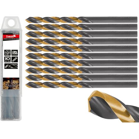 Schwarzer und goldener HSS-Metallbohrer 6,20 mm (10/100/1000) (1/4)