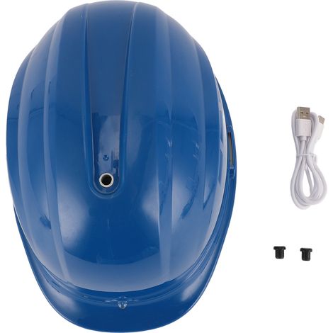 Ortviai Casque de sécurité ventilé avec double ventilateur, massage crânien et batterie 8000 mAh – Noir (1/5)