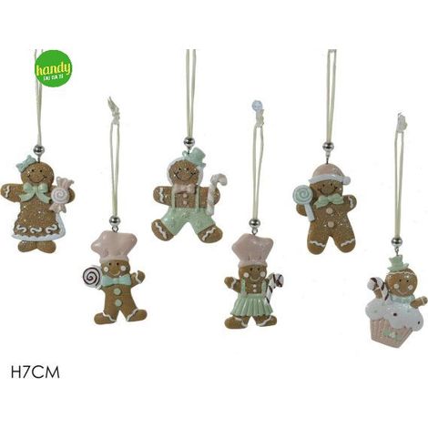 Pendaglio Pan di Zenzero Candy General Trade H 7cm Modelli Assortiti