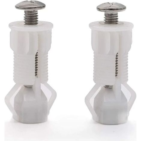 VURAHOME - Abattant WC Vis Fixation, 2pcs Vis D'expansion pour Couvercle de Toilette Fixation Abattant WC Vis pour Lunette, Fixation Sur le Dessus du Siège de Toilette Charnières Vis Fixation de Trou, (1/5)