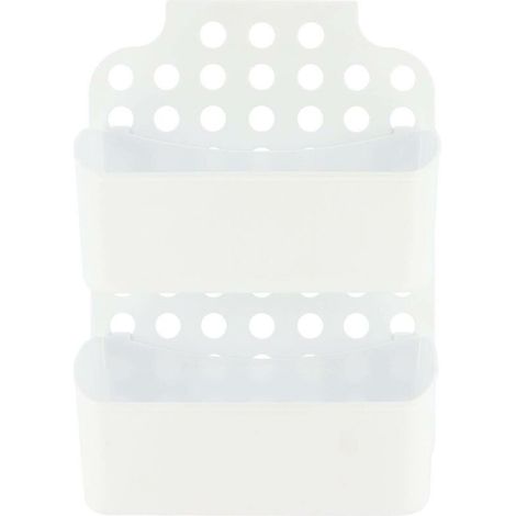 Serviteur pp pour paroi de douche + 2 paniers - blanc - Tendance - Serviteur pp pour paroi de douche + 2 paniers - blanc - Tendance