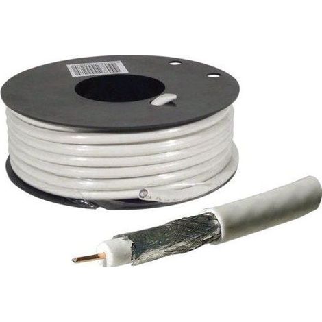 exertis Connect Rouleau de câble antenne TV ou Satellite 75 Ohms - 15m (830310)