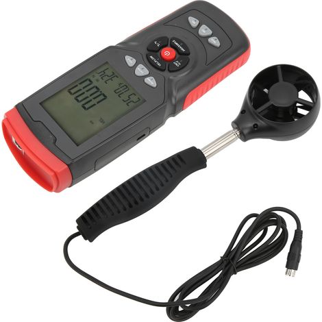 8907 Digitales Anemometer mit hoher Genauigkeit: Windgeschwindigkeits-, Volumen- und Temperaturmessgerät (1/5)