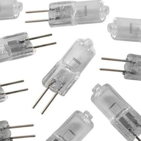 10 lampadine alogene DC 12V GY6.35/G6.35 50W dimmerabili bianco caldo 2700K 2 pin capsula trasparente per lampadari, lampade da scrivania, lampade a sospensione, lampade a sospensione (1/3)
