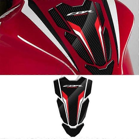 Autocollant antidérapant en forme d'arête de poisson pour réservoir de carburant Honda CBR650R 19-23 (autocollant à coller sur le bouchon du réservoir). (1/5)