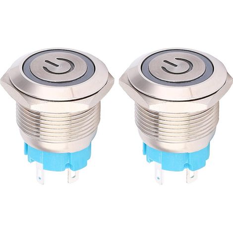 Interrupteur à bouton alimenté en 12-24 V CC, connecteur 4 broches à réarmement automatique (1/5)