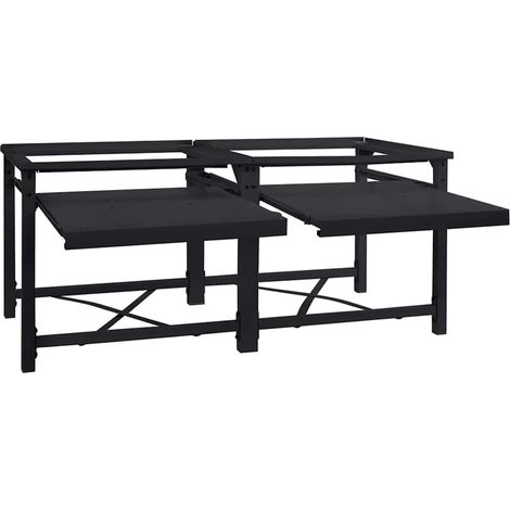 Socle pour Machine à Laver 2 pcs Noir 120 x 56 x 52 cm Acier (1/5)