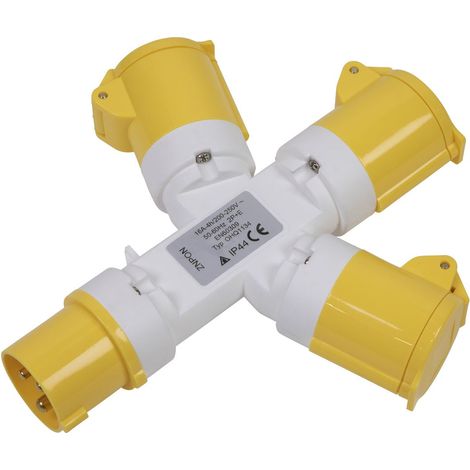 Sealey 2P+E 3-Way Adaptor 110V WSTWA (1/2)