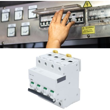 Disjoncteur miniature iC65N C63 4P AC 400V 63A, montage sur rail DIN, basse tension, pour applications en décoration intérieure et génie mécanique. (1/5)