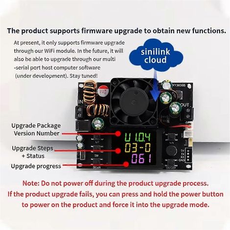 Alimentation régulatrice de tension ajustable XY3606B 216 W + module convertisseur abaisseur/élévateur CC K485X (1/5)