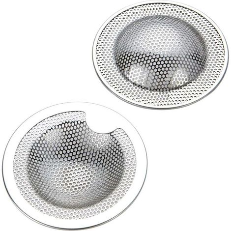 Tamis d’évier en acier inoxydable LangRay – Lot de 2 petits modèles S idéaux pour cuisine, douche et baignoire
