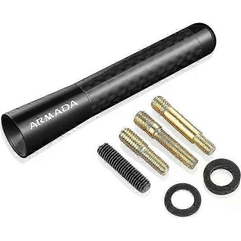 Antenne radio de toit de voiture 8 cm, accessoires auto pour Nissan Navara NP300, Qashqai, Juke, Micra K12 K14, Leaf 370Z, NV200, Serena 350Z, Versa (pour Armada argent) (1/5)