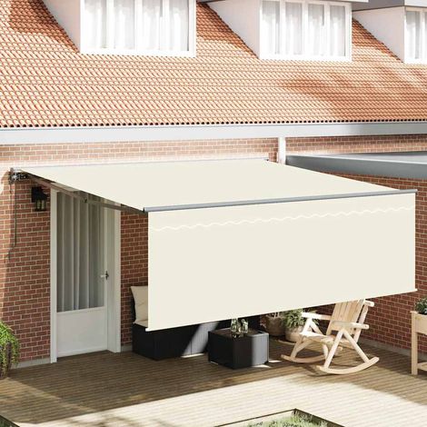 Toldo Retráctil Crema 400 x 300 cm Poliéster y Aluminio vidaXL (1/5)