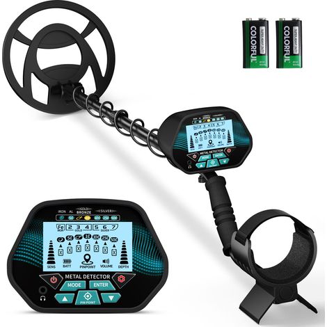 Kit de détection d'or de qualité professionnelle, adapté aux adultes et aux enfants, avec distance de détection, sensibilité et volume réglables, équipé d'un écran LCD, idéal pour la plage et le jardi (1/5)