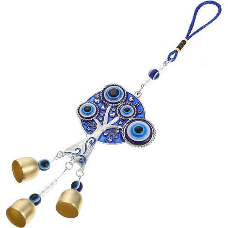 Elegant Hängedeko mit Lebensbaum und Blauem Bösem Blick aus (1/5)